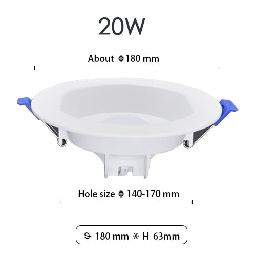 LED Downlight 6W 13W 20W Indoor Spot Light Round IP65 Waterproof Recessed Lamp Bathroom Kitchen Aquarium Outdoor 220V 240V