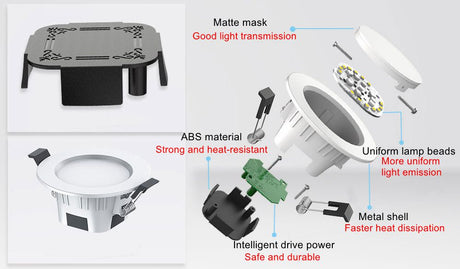 5W/9W RGB LED Spot Light Smart Downlight Bluetooth Mesh Celling Lamp Color Changing l Warm Cool Light With Alexa Google Home