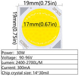 LED COB Light Bulb On Board 30W DC90-96V 300mA 19*19mm High Power LED Chip Light Lamp Spotlight Downlight Lamps