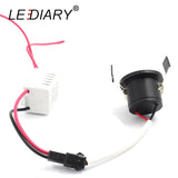 LEDIARY Black Mini Spot LED Downlights 27mm 90-260V 1.5W Ceiling Recessed Under Cabinet Jewelry Display Lamp Lighting Fixtures