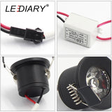 LEDIARY Black Mini Spot LED Downlights 27mm 90-260V 1.5W Ceiling Recessed Under Cabinet Jewelry Display Lamp Lighting Fixtures