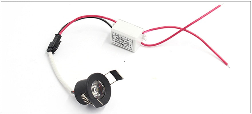 LEDIARY Black Mini Spot LED Downlights 27mm 90-260V 1.5W Ceiling Recessed Under Cabinet Jewelry Display Lamp Lighting Fixtures