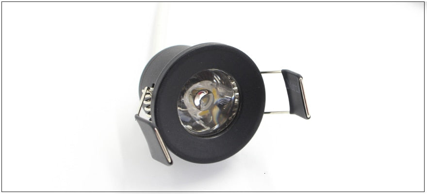LEDIARY Black Mini Spot LED Downlights 27mm 90-260V 1.5W Ceiling Recessed Under Cabinet Jewelry Display Lamp Lighting Fixtures