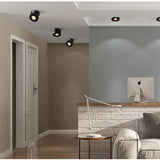 Dimmable Rotating LED Downlight 10W 12W 15W 18W COB Surface Mounted Ceiling Spot Light AC110-220V LED Ceiling Lamp Indoor Lighting