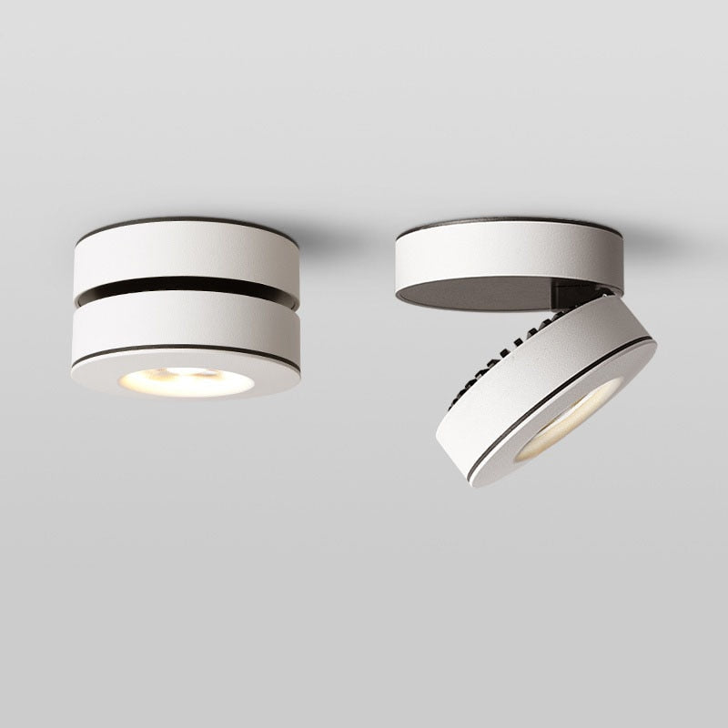 Dimmable Rotating LED Downlight 10W 12W 15W 18W COB Surface Mounted Ceiling Spot Light AC110-220V LED Ceiling Lamp Indoor Lighting