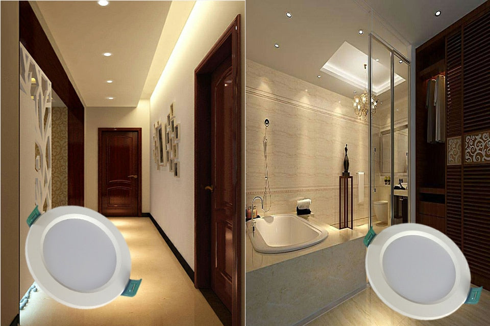 Led Downlight Recessed Round Lamp 18w 15w 12w 9w Round Led Panel Light 12v 24v 36v 48v Led Lights For Home Bedroom Spot Light