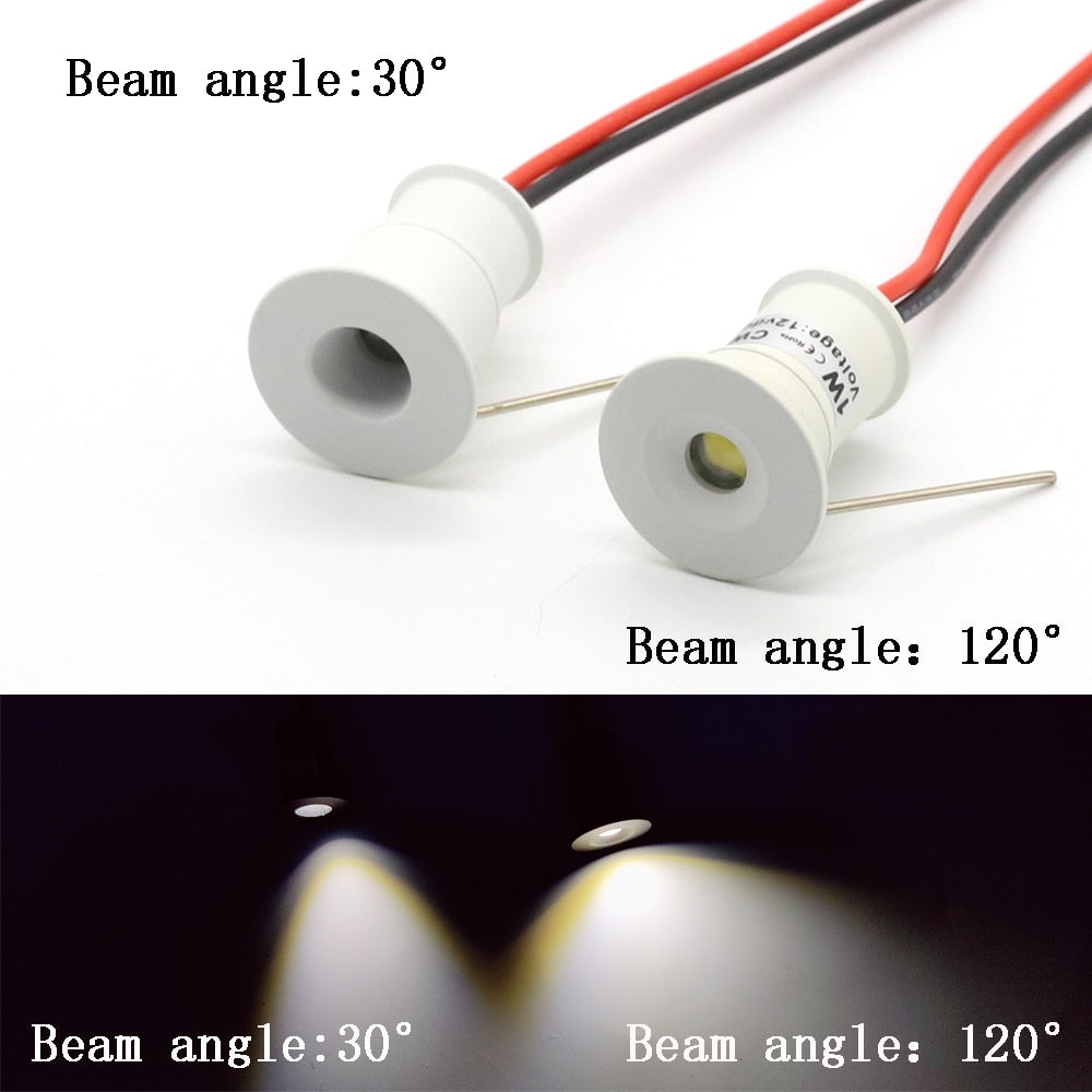 IP65 Mini LED 1W Downlight Spot Light DC12V with IP67 Power Supply Recessed Cabinet Lamp Spotlight Party KTV Ceiling Lighting