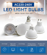 E27 E14 MR16 GU10 LED Bulb 220V COB High Brightness LED Spotlight Bulbs Condenser Lamp for Downlight Energy Saving Home Lighting