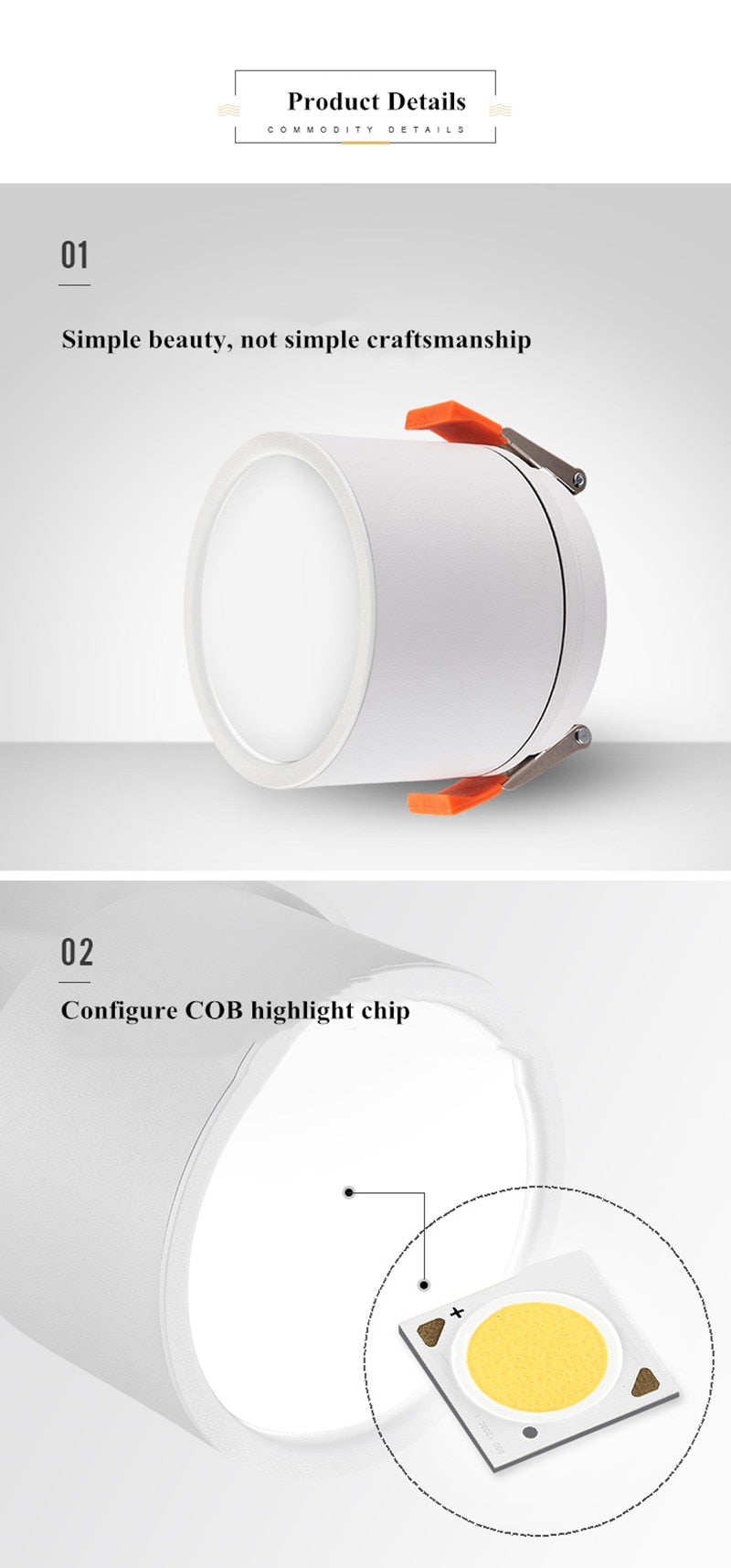 high quality 1pcs Dimmable LED downlight light Ceiling Spot light 10W 12W 15W 18W LED ceiling Lamp recessed Light Indoor Lighting