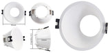 LEDIARY New MR16 GU10 Downlight Frame White Frosted Plastic Recessed Ceiling Downlight Fitting 75mm Cut Hole Anti-glare Design