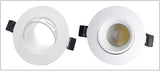 LEDIARY New MR16 GU10 Downlight Frame White Frosted Plastic Recessed Ceiling Downlight Fitting 75mm Cut Hole Anti-glare Design