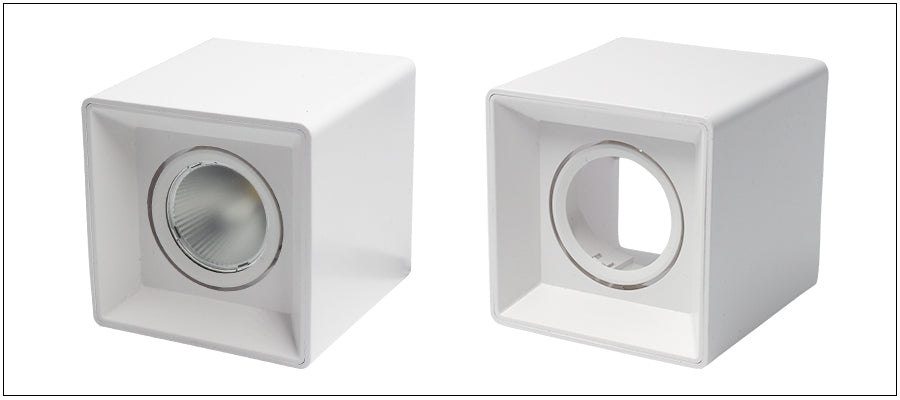 LEDIARY New MR16 GU10 Downlight Frame White Frosted Plastic Recessed Ceiling Downlight Fitting 75mm Cut Hole Anti-glare Design