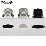 Dimmable Anti Glare COB LED Downlights 5W/7W/10W LED Ceiling Spot Lights Warm Cold White Background LED Lamps Indoor Lighting