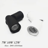 Cylinder Dimmable Rotating Folding LED Downlights 10W 15W 20W COB LED Ceiling Spot Lights AC85-265V LED Wall Lamps Indoor Lighting