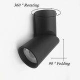 Cylinder Dimmable Rotating Folding LED Downlights 10W 15W 20W COB LED Ceiling Spot Lights AC85-265V LED Wall Lamps Indoor Lighting