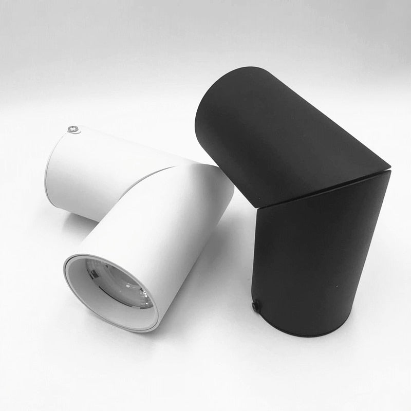 Cylinder Dimmable Rotating Folding LED Downlights 10W 15W 20W COB LED Ceiling Spot Lights AC85-265V LED Wall Lamps Indoor Lighting