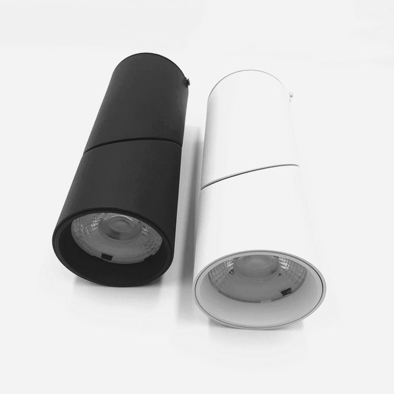 Cylinder Dimmable Rotating Folding LED Downlights 10W 15W 20W COB LED Ceiling Spot Lights AC85-265V LED Wall Lamps Indoor Lighting