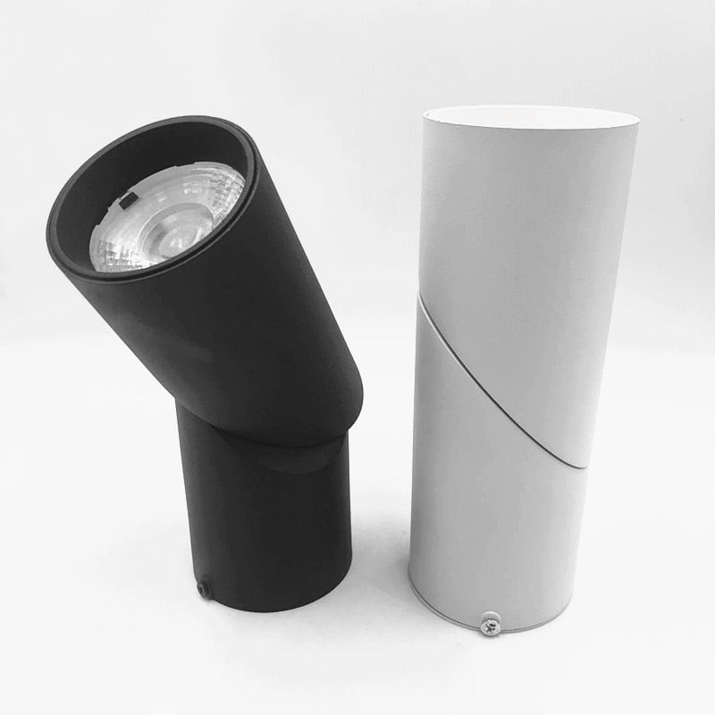 Cylinder Dimmable Rotating Folding LED Downlights 10W 15W 20W COB LED Ceiling Spot Lights AC85-265V LED Wall Lamps Indoor Lighting