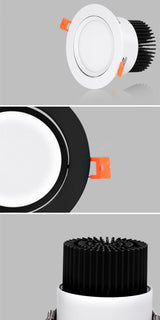 Recessed LED COB Downlight Milky White Lampshade 15W 18W 25W 30W 110V 220V Spotlights Led Ceiling Dimmable For Indoor Lighting