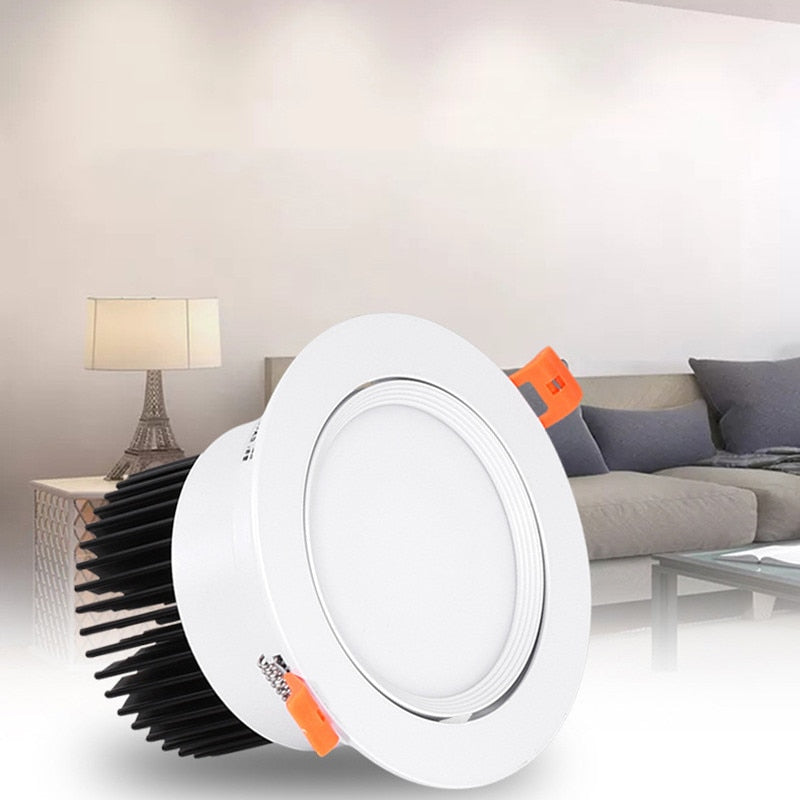 Recessed LED COB Downlight Milky White Lampshade 15W 18W 25W 30W 110V 220V Spotlights Led Ceiling Dimmable For Indoor Lighting