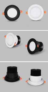 Recessed LED COB Downlight Milky White Lampshade 15W 18W 25W 30W 110V 220V Spotlights Led Ceiling Dimmable For Indoor Lighting