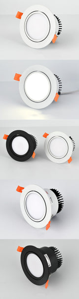 Recessed LED COB Downlight Milky White Lampshade 15W 18W 25W 30W 110V 220V Spotlights Led Ceiling Dimmable For Indoor Lighting