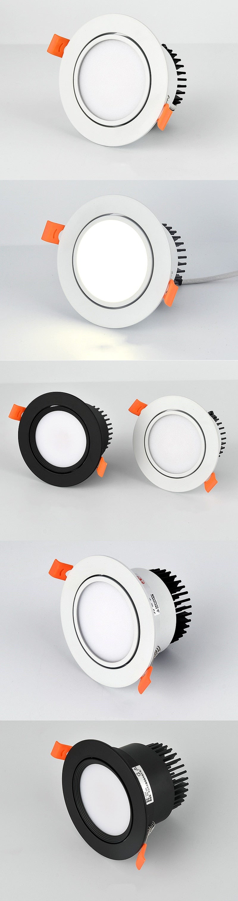 Recessed LED COB Downlight Milky White Lampshade 15W 18W 25W 30W 110V 220V Spotlights Led Ceiling Dimmable For Indoor Lighting