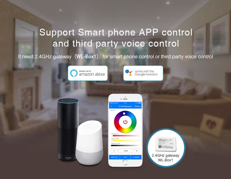 MiBoxer 6W Smart RGB+CCT Downlight with Driver AC85-260V FUT068 2.4G Wireless RF Remote WiFi APP Alexa Google Voice Control