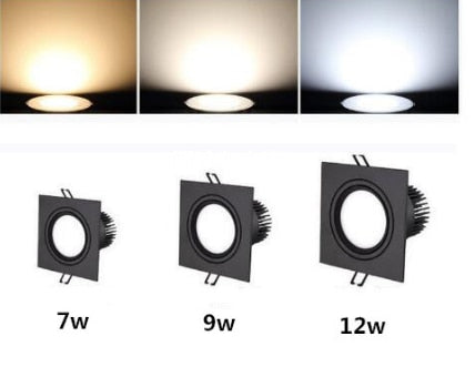 Recessed Double LED Dimmable Downlight COB 7w 9w 12W 24W Spot light decoration Ceiling Lamp AC 110V 220V