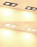 Recessed Double LED Dimmable Downlight COB 7w 9w 12W 24W Spot light decoration Ceiling Lamp AC 110V 220V