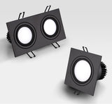 Recessed Double LED Dimmable Downlight COB 7w 9w 12W 24W Spot light decoration Ceiling Lamp AC 110V 220V