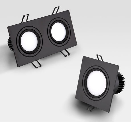 Recessed Double LED Dimmable Downlight COB 7w 9w 12W 24W Spot light decoration Ceiling Lamp AC 110V 220V