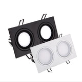 Recessed Double LED Dimmable Downlight COB 7w 9w 12W 24W Spot light decoration Ceiling Lamp AC 110V 220V