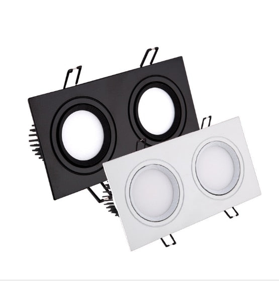 Recessed Double LED Dimmable Downlight COB 7w 9w 12W 24W Spot light decoration Ceiling Lamp AC 110V 220V