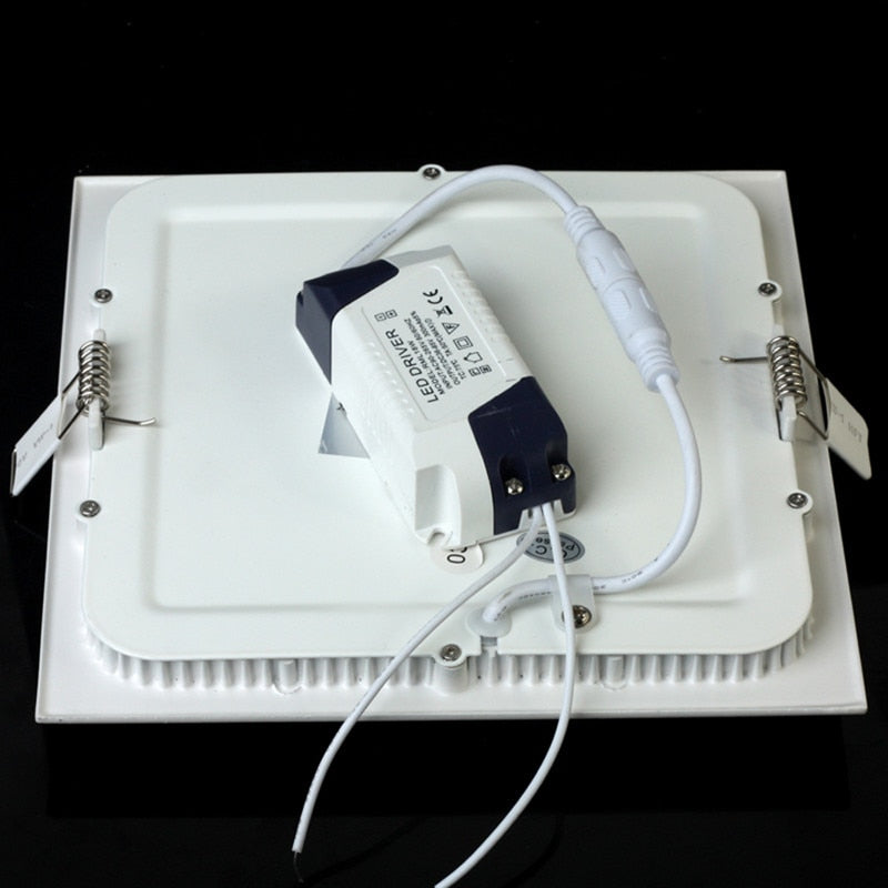 LED Panel Light 25W Square Recessed Kitchen Bathroom Ceiling Lamp 12V 24V LED Downlight + LED Driver