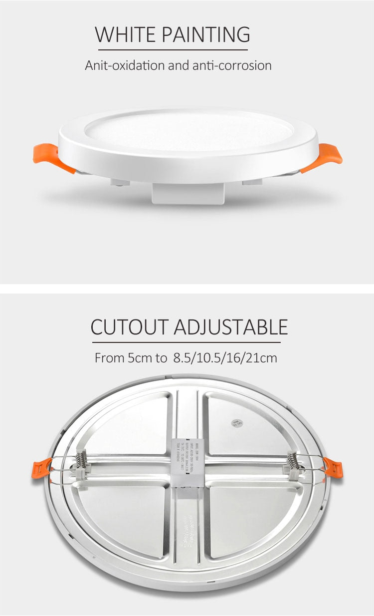 Super Brightness AC220V LED Panel Light LED Ceiling Light Round Ultra Thin LED Downlight Round Panel Lights 6w 15w Panel Lamp