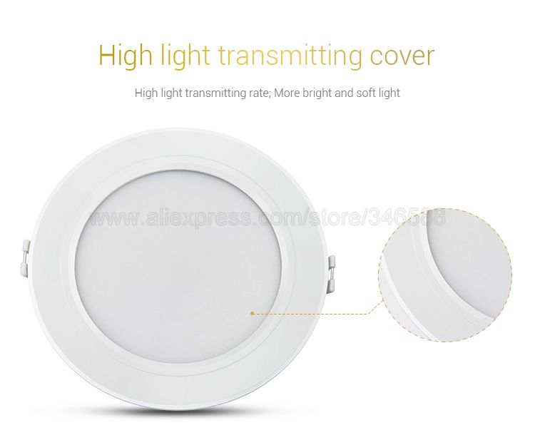 MiBoxer FUT061 9W Smart RGB+CCT LED Recessed Ceiling Downlight AC100-240V Support 2.4G RF Remote WiFi APP Voice Control