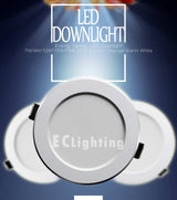 6PCS/lot LED Downlight 7W 9W 12W 15W 18W Round Recessed Spot Light AC220V 240V Home Decor Waterproof Down Light spot led Lamp