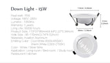 6PCS/lot LED Downlight 7W 9W 12W 15W 18W Round Recessed Spot Light AC220V 240V Home Decor Waterproof Down Light spot led Lamp