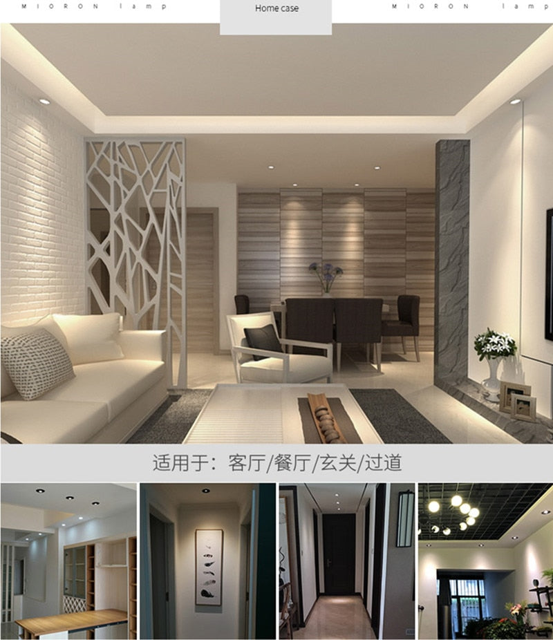 Dimmable Recessed LED Downlights 6W 9W 12W 15W 18W 20W 24W COB Ceiling Spot Lights AC85~265V Background Lamps Indoor Lighting