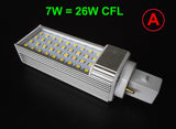 LED G24 AC85-265V led bulb Lamp real power 5W 7W 9W 10W 11W 12W 13W 14W SMD5730 5050 2835 downlight bulb