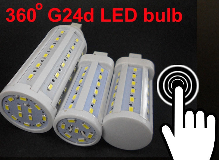 LED G24 AC85-265V led bulb Lamp real power 5W 7W 9W 10W 11W 12W 13W 14W SMD5730 5050 2835 downlight bulb