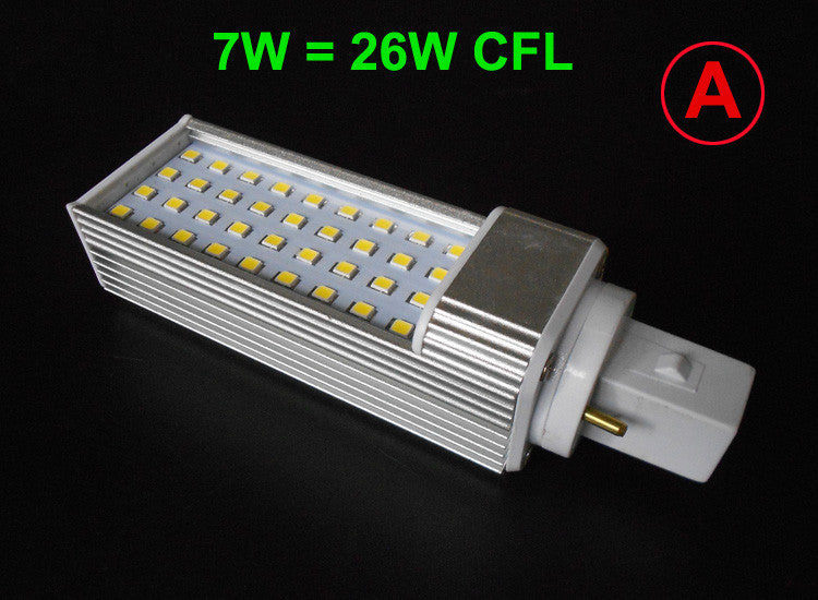 LED G24 AC85-265V led bulb Lamp real power 5W 7W 9W 10W 11W 12W 13W 14W SMD5730 5050 2835 downlight bulb