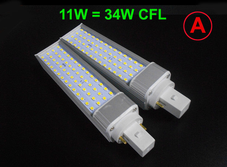 LED G24 AC85-265V led bulb Lamp real power 5W 7W 9W 10W 11W 12W 13W 14W SMD5730 5050 2835 downlight bulb