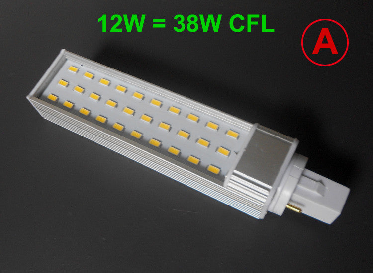 LED G24 AC85-265V led bulb Lamp real power 5W 7W 9W 10W 11W 12W 13W 14W SMD5730 5050 2835 downlight bulb