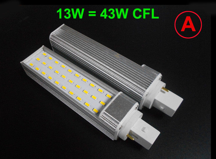 LED G24 AC85-265V led bulb Lamp real power 5W 7W 9W 10W 11W 12W 13W 14W SMD5730 5050 2835 downlight bulb