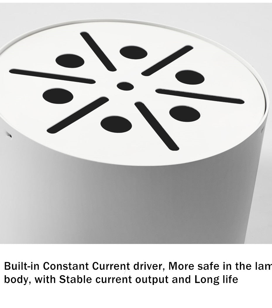 Surface Mounted LED Downlight 12W 5W Ceiling Lamps Dimmable Led spot lights 220V 110V Ceiling Fixtures Lighting with LED Drive