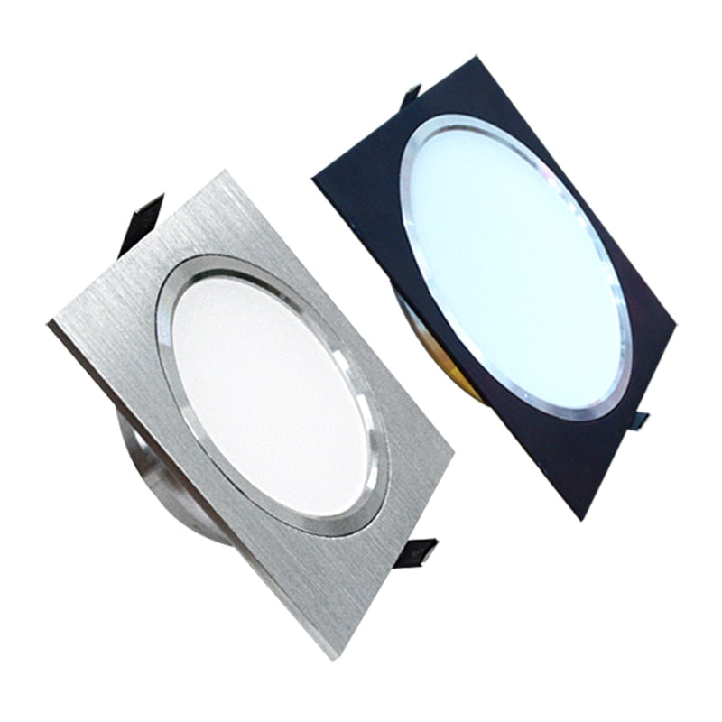 Ultra Thin LED Downlight Recessed 6w 9w 12w Celing Light 220v Square lights Lamps LED Panel Downlight for Kitchen/Home/Office