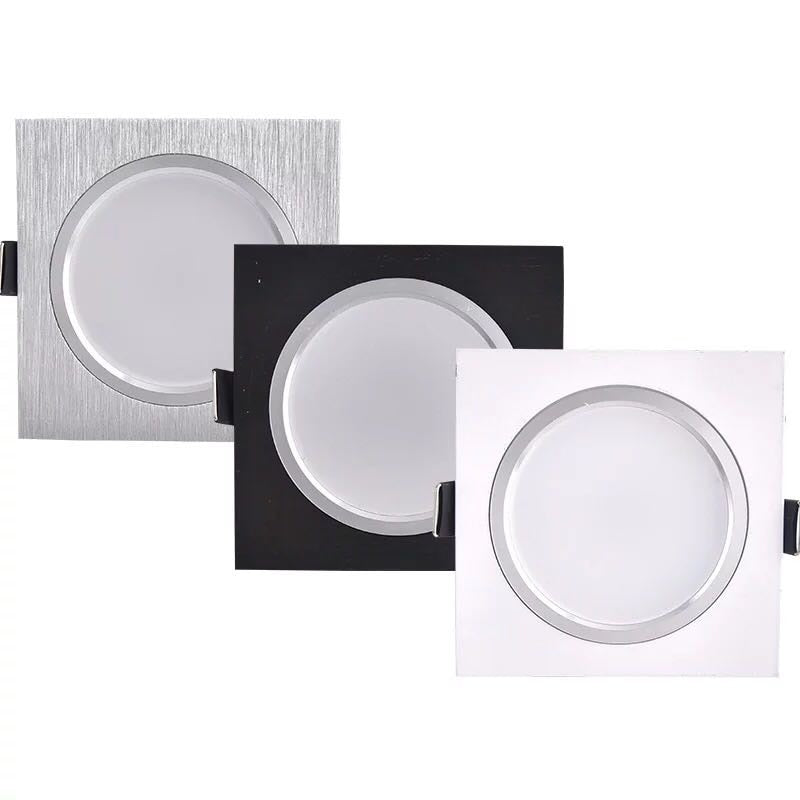 Ultra Thin LED Downlight Recessed 6w 9w 12w Celing Light 220v Square lights Lamps LED Panel Downlight for Kitchen/Home/Office