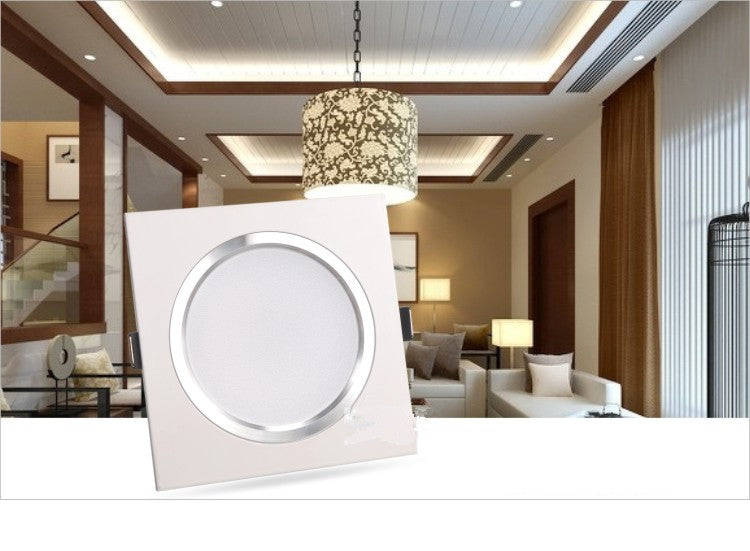 Ultra Thin LED Downlight Recessed 6w 9w 12w Celing Light 220v Square lights Lamps LED Panel Downlight for Kitchen/Home/Office
